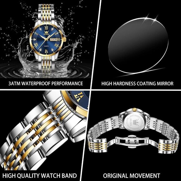 Luxury Ladies Watches,Women's Watch with Day and Date,Female Watch for Small Wri - Picture 4 of 9